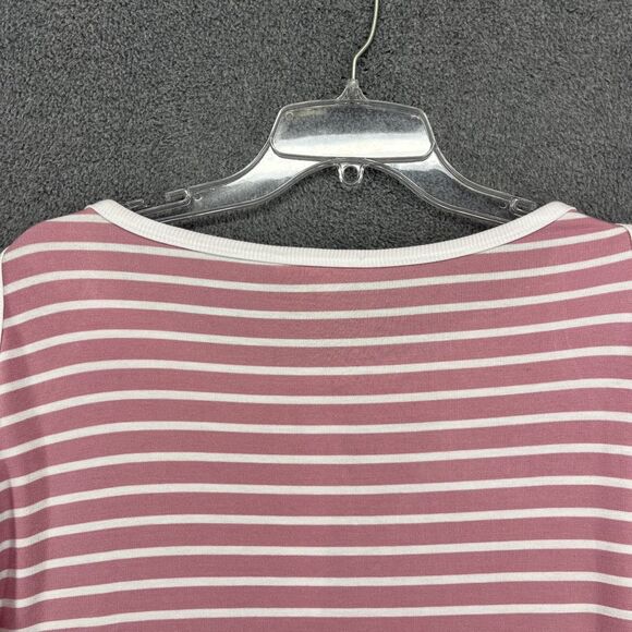 Jane & Delancey Top‎ Womens Plus 3X Pink White Striped Tunic - Picture 12 of 15